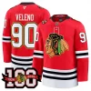 Men’s Chicago Blackhawks 100th Anniversary Premium Jersey – All Stitched