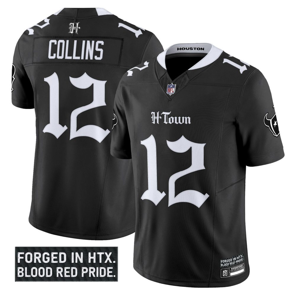 Men’s Houston Texans ‘Gothic Lone Star Shadows Edition’ Vapor Limited Jersey – All Stitched