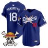 Men’s Los Angeles Dodgers x One Piece 2025 Vapor Premier Limited Jersey – Stitched