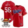 Men’s Los Angeles Dodgers x One Piece 2025 Vapor Premier Limited Jersey – Stitched