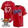 Men’s Los Angeles Dodgers x One Piece 2025 Vapor Premier Limited Jersey – Stitched