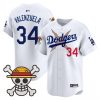Men’s Los Angeles Dodgers x One Piece 2025 Vapor Premier Limited Jersey – Stitched