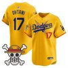 Men’s Los Angeles Dodgers x One Piece 2025 Vapor Premier Limited Jersey – Stitched