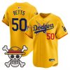 Men’s Los Angeles Dodgers x One Piece 2025 Vapor Premier Limited Jersey – Stitched