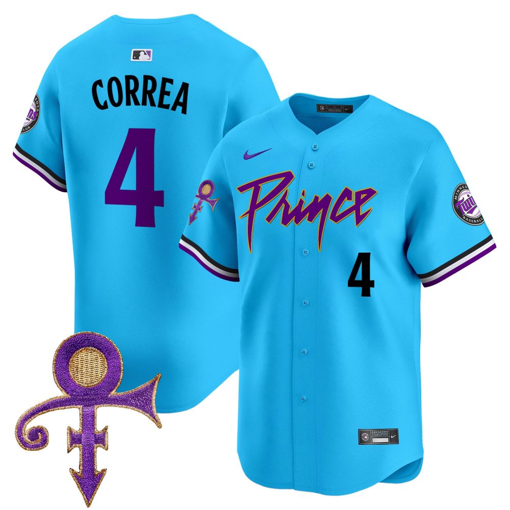 Men’s Minnesota Twins Prince Patch Vapor Premier Limited Jersey – All Stitched