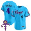 Men’s Minnesota Twins Prince Patch Vapor Premier Limited Jersey – All Stitched