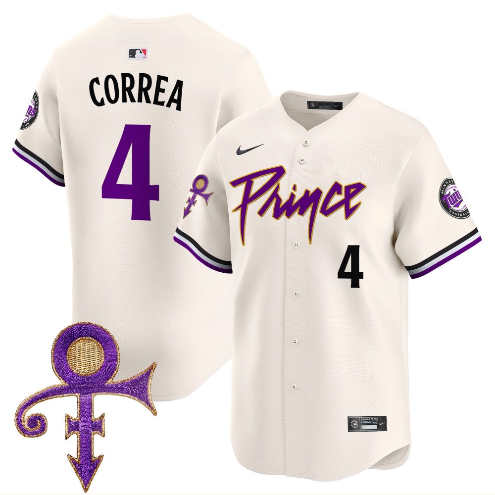 Men’s Minnesota Twins Prince Patch Vapor Premier Limited Jersey – All Stitched