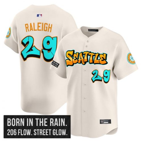 Men’s Seattle Mariners ‘Graffiti Emerald Drop Edition’ Vapor Premier Limited Jersey – All Stitched