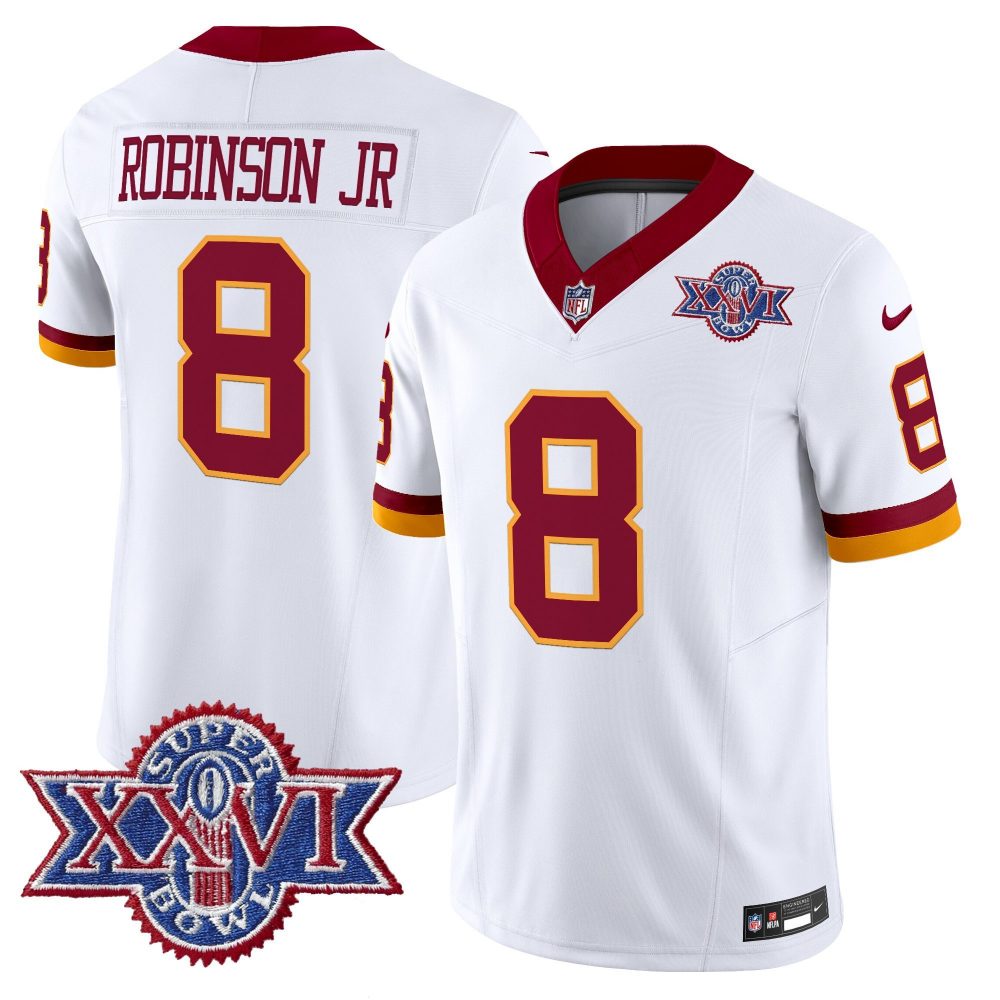 Washington Commanders Throwback 1992 Super Bowl XXVI Patch Vapor Limited Jersey – All Stitched