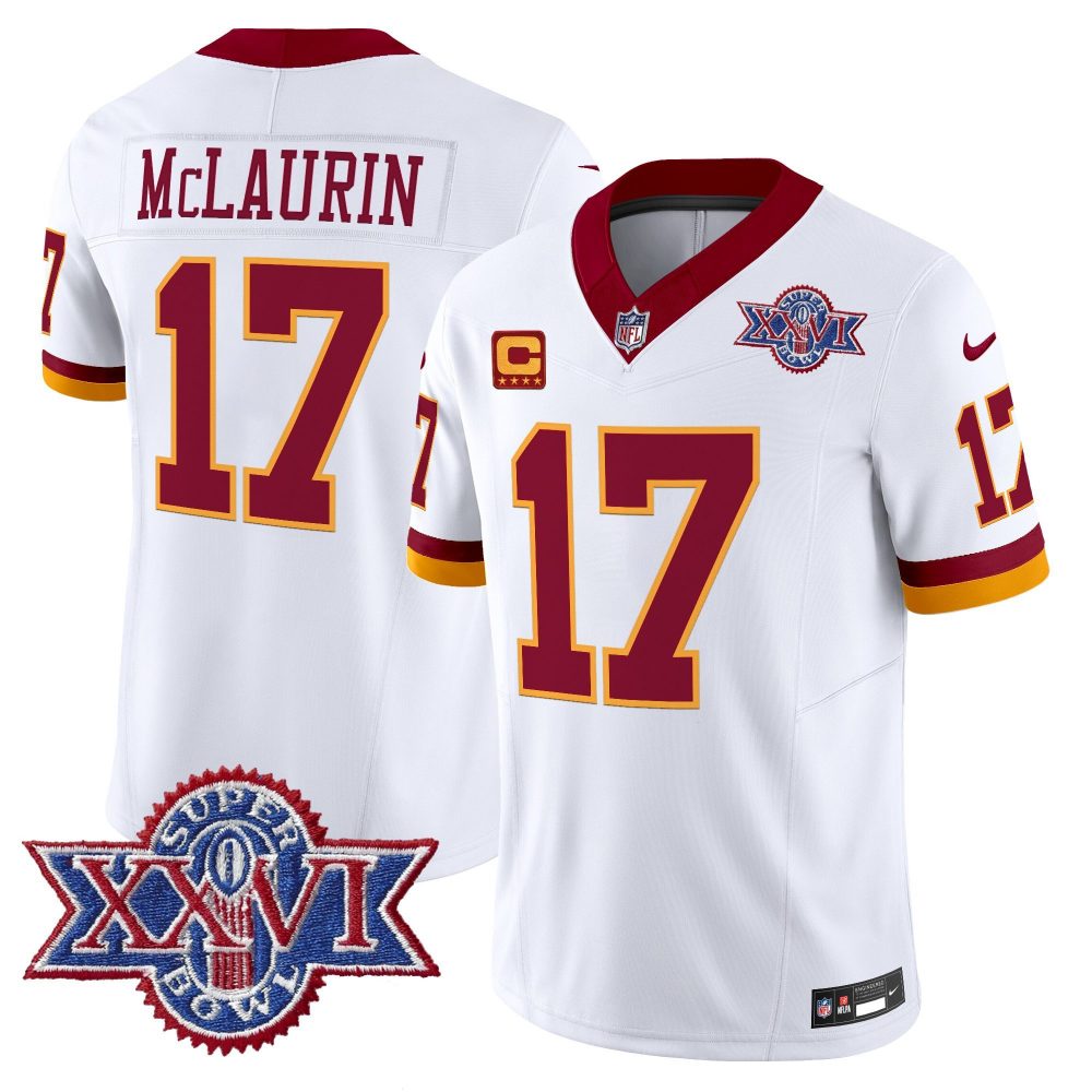 Washington Commanders Throwback 1992 Super Bowl XXVI Patch Vapor Limited Jersey – All Stitched