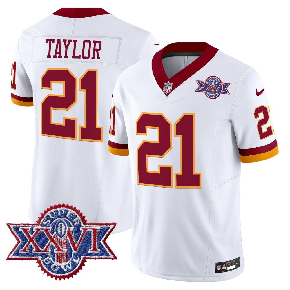 Washington Commanders Throwback 1992 Super Bowl XXVI Patch Vapor Limited Jersey – All Stitched
