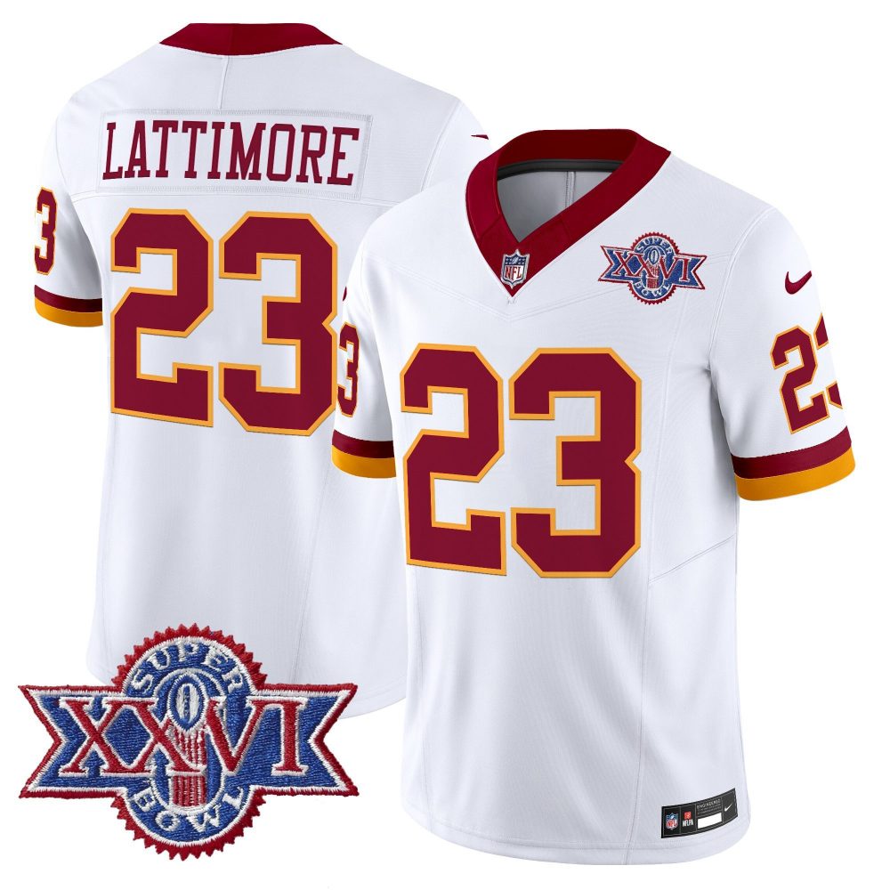 Washington Commanders Throwback 1992 Super Bowl XXVI Patch Vapor Limited Jersey – All Stitched