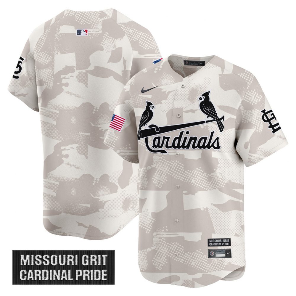 Men’s St. Louis Cardinals 2025 Armed Forces Day Vapor Premier Limited Jersey – All Stitched