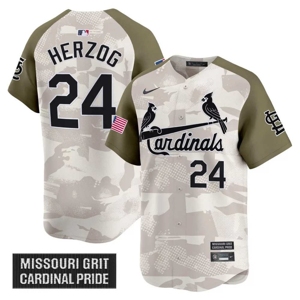 Men’s St. Louis Cardinals 2025 Armed Forces Day Vapor Premier Limited Jersey – All Stitched