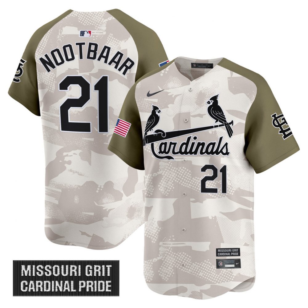Men’s St. Louis Cardinals 2025 Armed Forces Day Vapor Premier Limited Jersey – All Stitched
