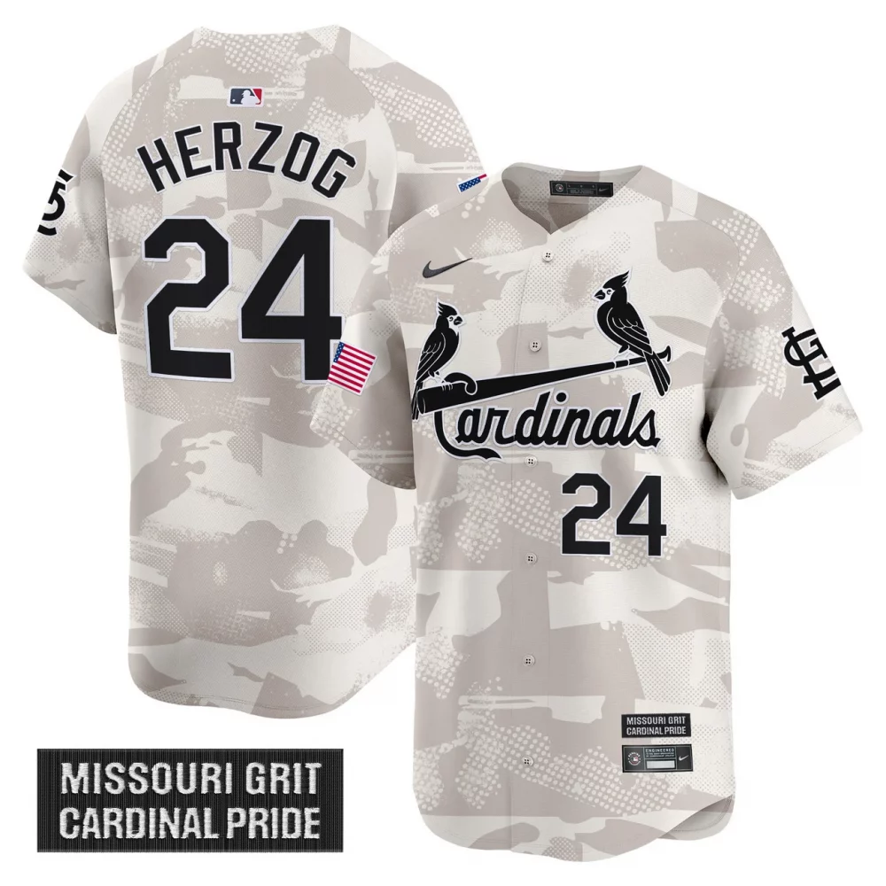 Men’s St. Louis Cardinals 2025 Armed Forces Day Vapor Premier Limited Jersey – All Stitched
