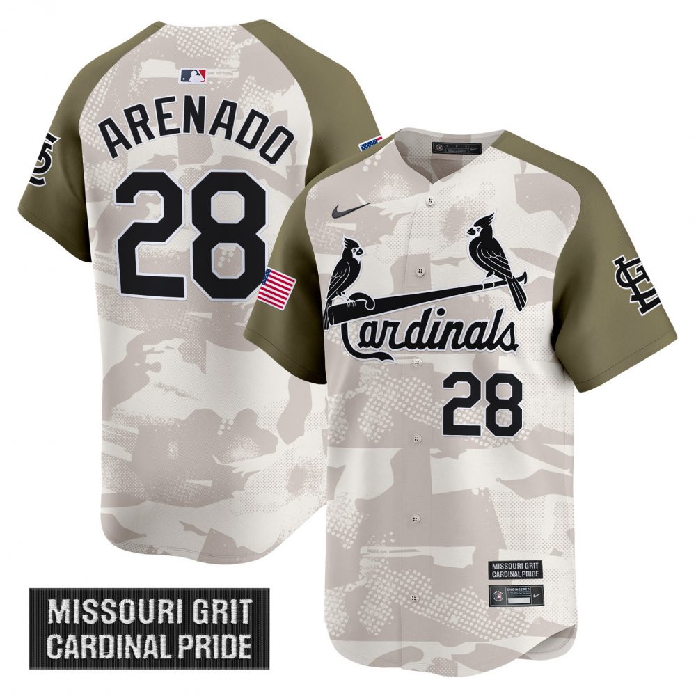 Men’s St. Louis Cardinals 2025 Armed Forces Day Vapor Premier Limited Jersey – All Stitched
