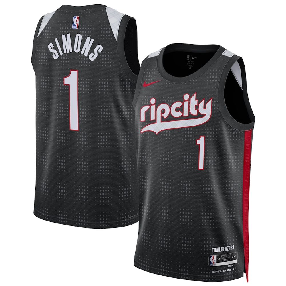 Anfernee Simons Portland Trail Blazers Nike 2025 City Edition Basketball Jersey