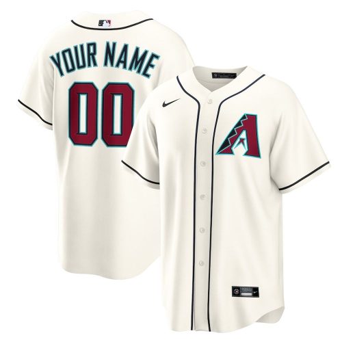 Arizona Diamondbacks Nike Home Custom Replica Jersey – Cream