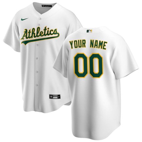 Athletics Nike Home Replica Custom Jersey – White