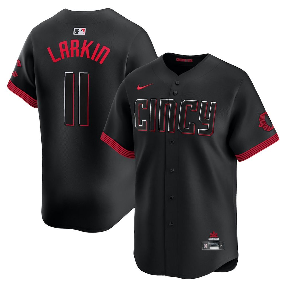 Barry Larkin Cincinnati Reds MLB 2023 City Connect Baseball Jersey