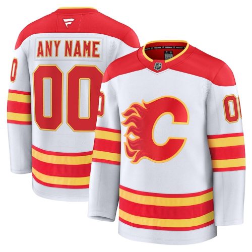 Calgary Flames Away Premium Custom Hockey Jersey