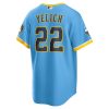 Christian Yelich Milwaukee Brewers MLB 2022 City Connect Baseball Jersey