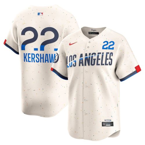Clayton Kershaw Los Angeles Dodgers MLB 2024 City Connect Baseball Jersey