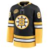 David Pastrnak Boston Bruins Alternate 100th Anniversary Premium Hockey Jersey – Black