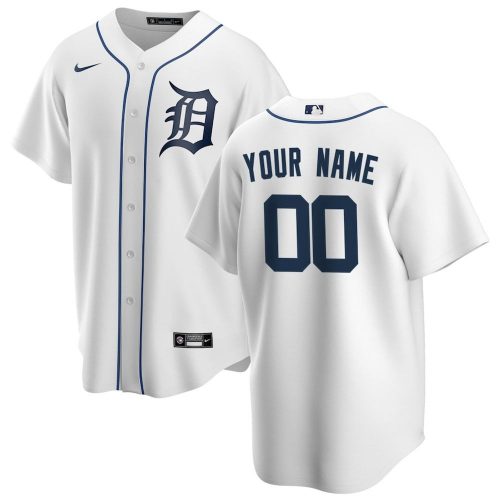 Detroit Tigers Nike Home Replica Custom Jersey – White