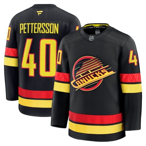 Elias Pettersson Vancouver Canucks Alternate Premium Hockey Jersey – Black