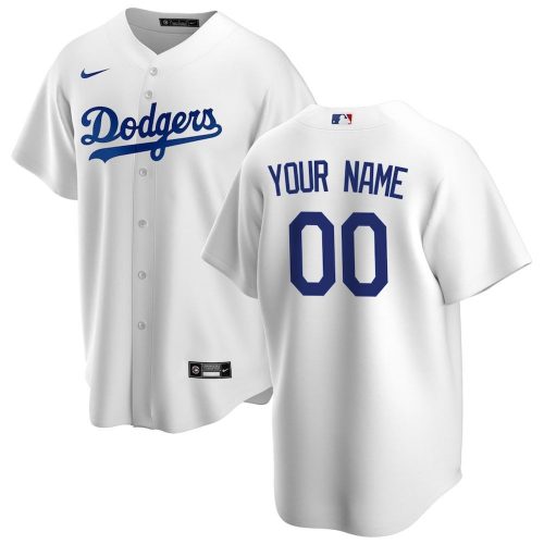 Los Angeles Dodgers Nike Home Replica Custom Jersey – White