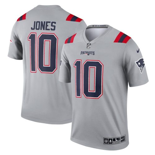 Mac Jones New England Patriots Nike Inverted Legend Player Performance Top – Gray
