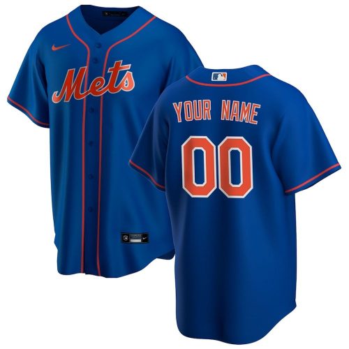 New York Mets Nike Alternate Replica Custom Jersey – Royal