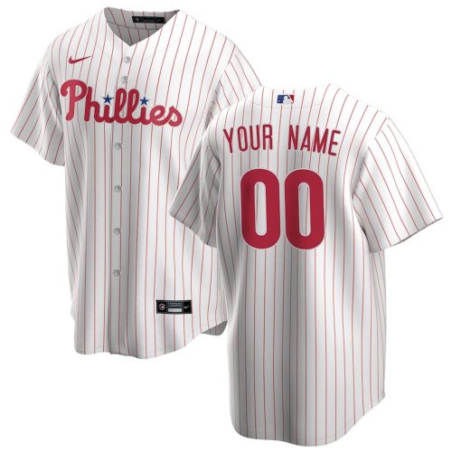 Philadelphia Phillies Nike Home Replica Custom Jersey – White