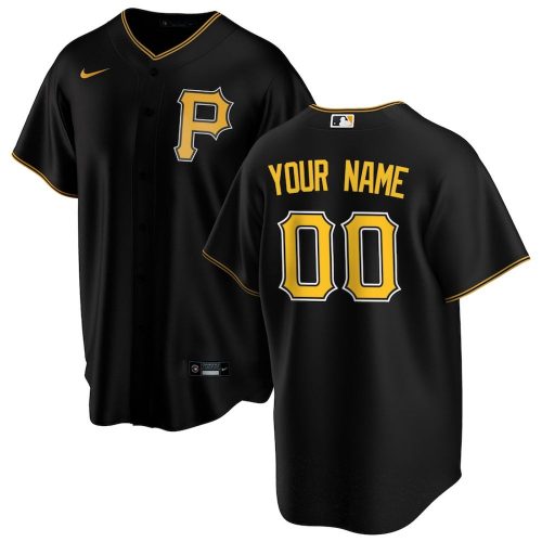Pittsburgh Pirates Nike Alternate Replica Custom Jersey – Black
