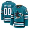 San Jose Sharks Home Premium Custom Hockey Jersey