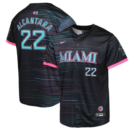 Sandy Alcantara Miami Marlins MLB 2025 City Connect Baseball Jersey