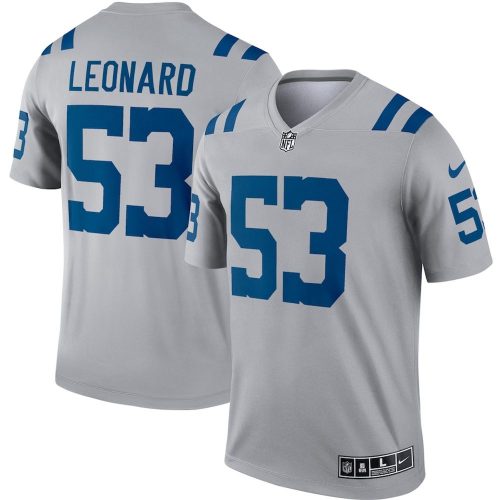 Shaquille Leonard Indianapolis Colts Nike Inverted Legend Player Performance Top – Gray
