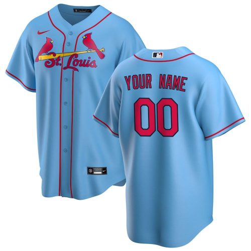St. Louis Cardinals Nike Alternate Replica Custom Jersey – Light Blue