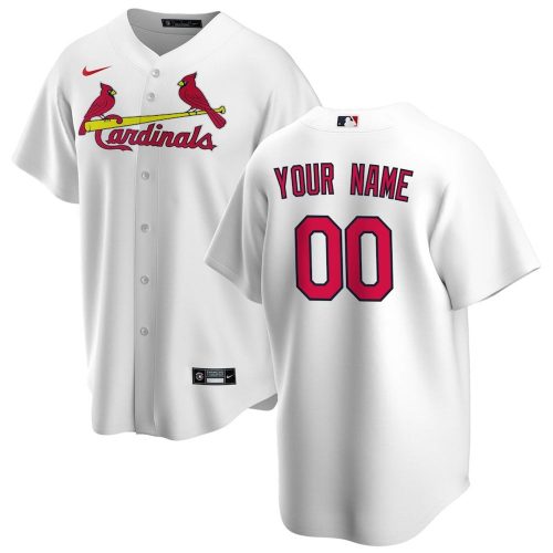 St. Louis Cardinals Nike Home Replica Custom Jersey – White