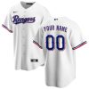 Texas Rangers Nike Home Replica Custom Jersey – White