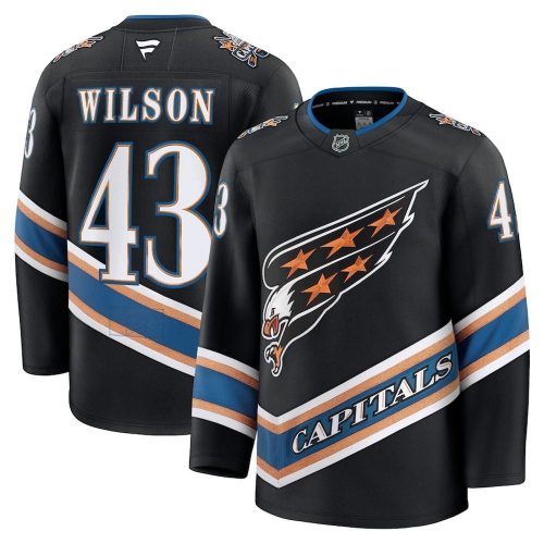 Tom Wilson Washington Capitals Alternate 50th Anniversary Premium Hockey Jersey – Black