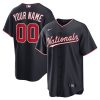 Washington Nationals Nike Alternate Custom Replica Jersey – Navy
