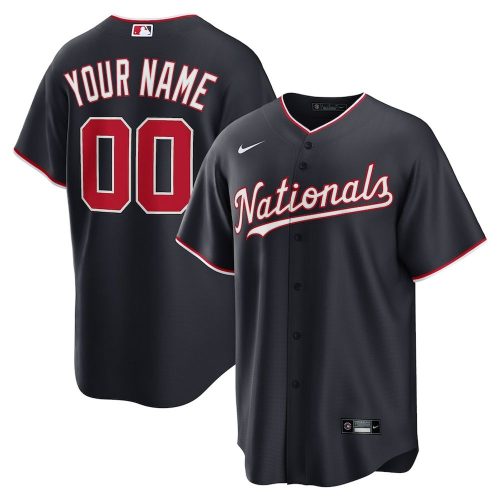 Washington Nationals Nike Alternate Custom Replica Jersey – Navy