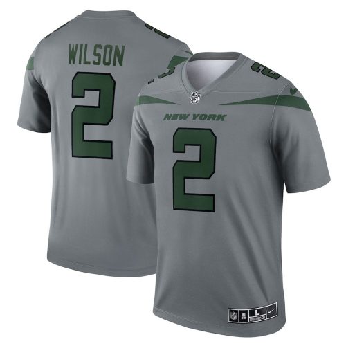Zach Wilson New York Jets Nike Inverted Legend Player Performance Top – Gray