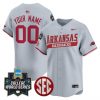 Arkansas Razorbacks 2025 World Series Vapor Premier Limited Custom Jersey – All Stitched