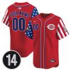 Cincinnati Reds 2025 Independence Day Vapor Premier Limited Custom Jersey – Pete Rose Patch – All Stitched
