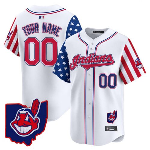 Cleveland Indians 2025 Independence Day Vapor Premier Limited Custom Jersey – All Stitched
