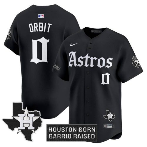 Houston Astros Gothic Edition “Houston Born Barrio Raised” Baseball Jersey